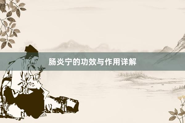 肠炎宁的功效与作用详解